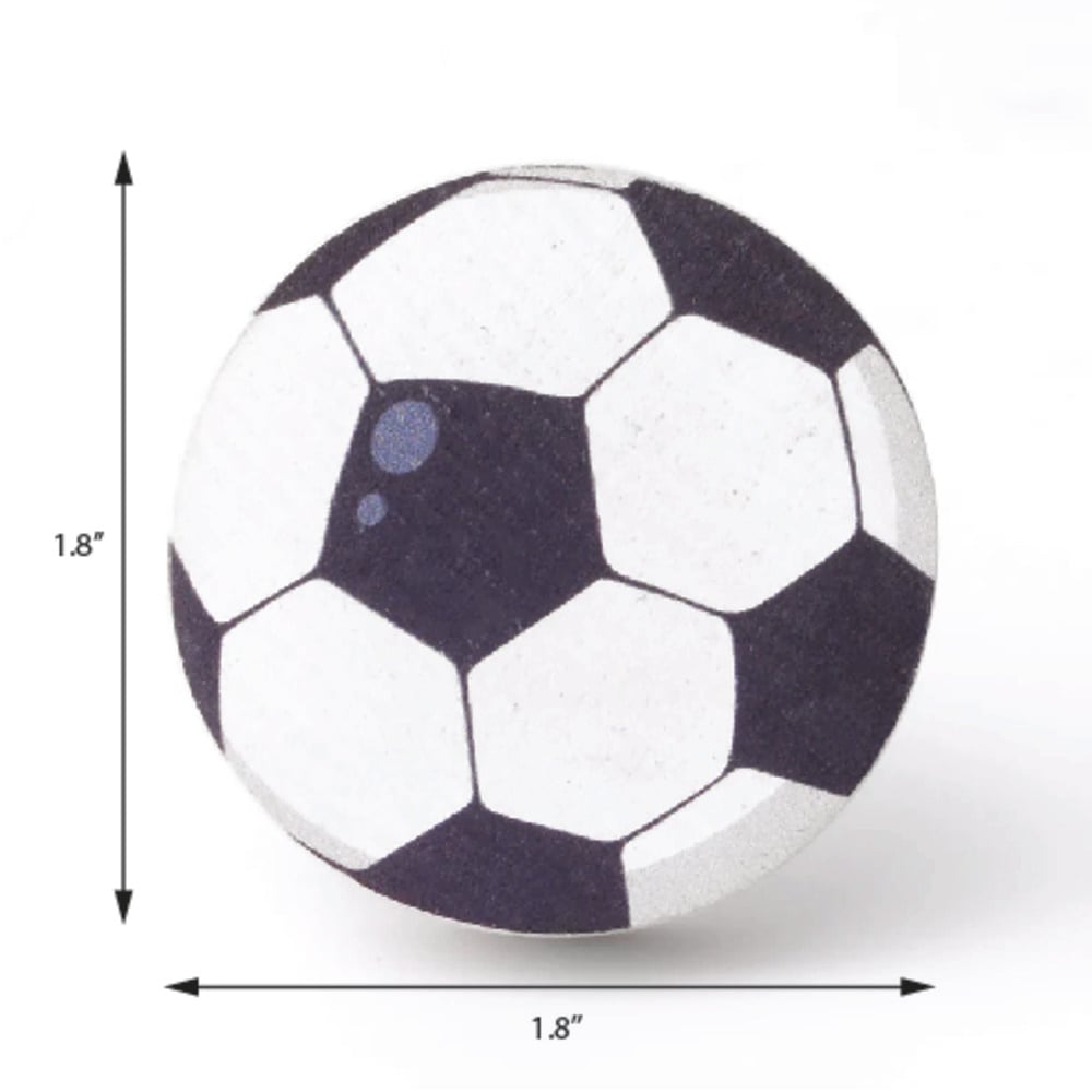 Handmade Pine Wood Football Sports Furniture Knob